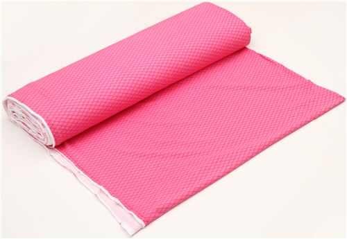 pink diamond pattern Michael Miller interlock fabric 3