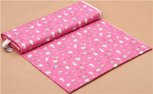 pink dotted Hello Kitty oxford fabric candy by Sanrio from Japan 3