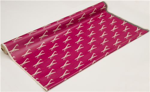 pink echino airplane laminate fabric airplane 3