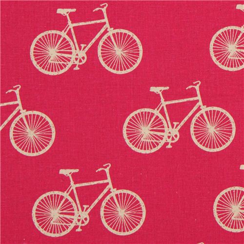 Tessuto in popeline Echino con biciclette Tessuto