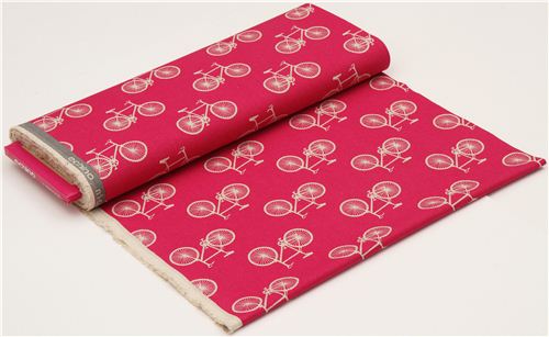 pink echino bike poplin fabric cycling 3