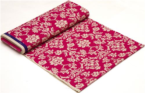 pink echino canvas fabric Gothic leopard & ornament 3