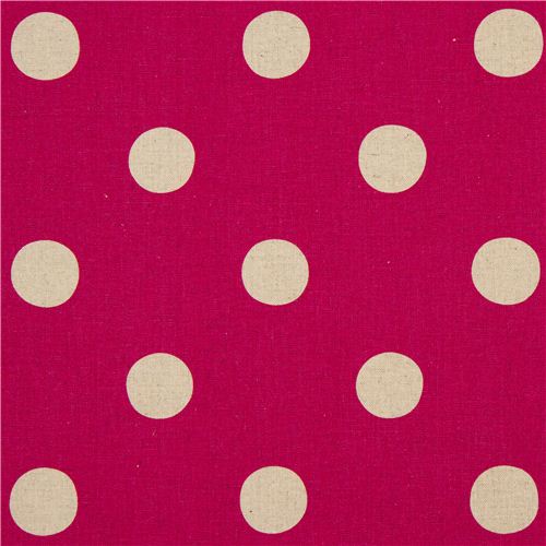 pink echino polka dot laminate fabric maruco Fabric