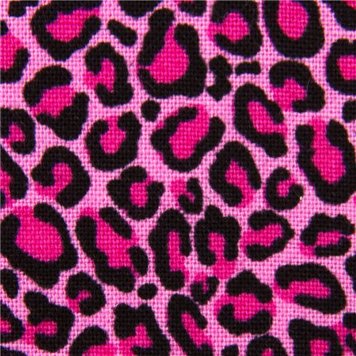 pink fabric with leopard pattern by Timeless Treasures USA - Animal ...