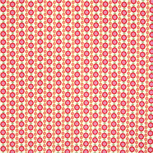 pinke Blümchen Kokka Oxfordstoff aus Japan 3