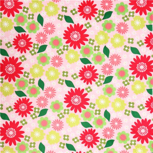pink flower Izzy minky fabric fleece plush Robert Kaufman - modeS4u