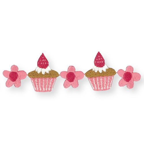 Pinkes Blume Cupcake Bgelbild Aufnher 1 Stck