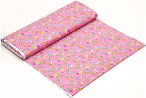 pink flower designer fabric from the USA 3