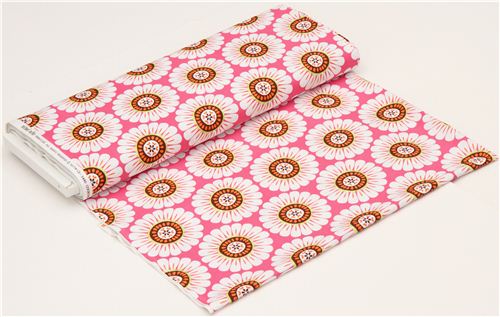 pink flower fabric by Michael Miller daisy 3