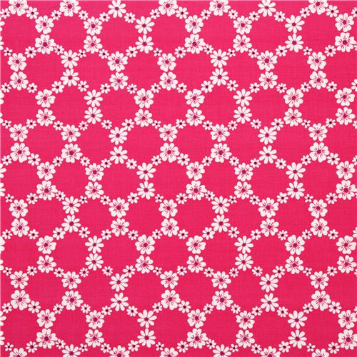 pinker Blumen Stoff mit Blumenmuster von Michael Miller USA 2