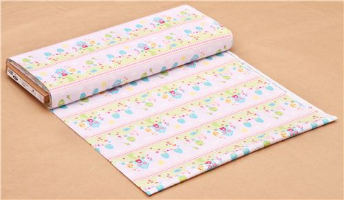 pink house animal stripe fabric Riley Blake Sweet Home 3