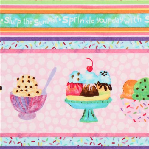 pink ice cream stripes fabric by Timeless Treasures USA 1