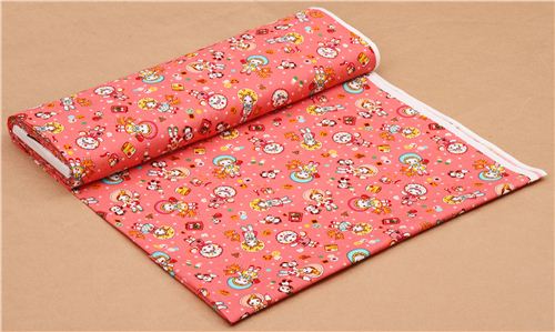 pink kawaii dolls toys panda Cosmo children fabric from Japan 3
