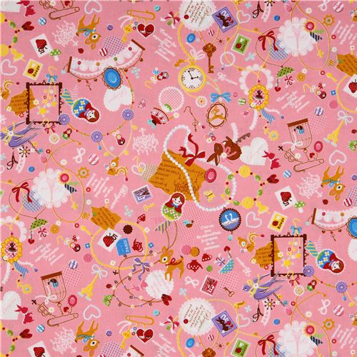 pink kawaii fabric matryoshka France Bambi Japan 2