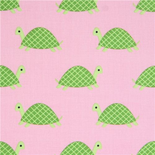 pink maritime turtles tissu srie animaux by Dear Stella USA 2