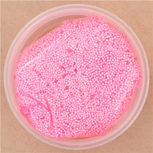 pink microbead slime with case kawaii floam mud clay jelly DIY - Slime ...