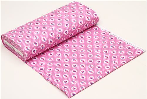 pink mini cupcakes flannel fabric by Michael Miller USA dots 3
