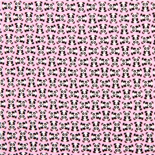 pink mini panda animal flannel fabric Timeless Treasures 2