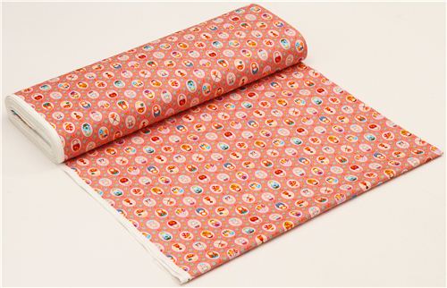 pinker Oxford Matroschka Stoff von Cosmo aus Japan 3