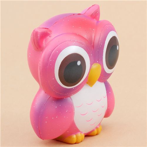 cute pink purple owl squishy - modeS4u