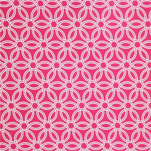 pink ring pattern cotton sateen fabric Michael Miller 2