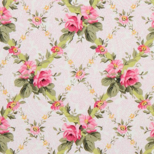 pink roses Michael Miller fabric French Journal 1