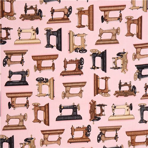 pink Sewing Studio measuring tape retro fabric Robert Kaufman Fabric by  Robert Kaufman - modeS4u