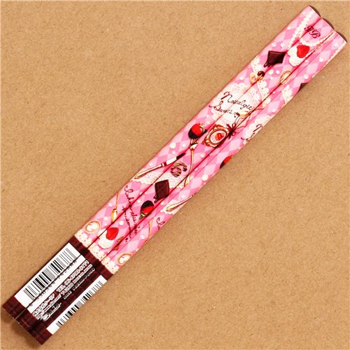 pink sweets pencil chocolate strawberry from Japan PensPencils