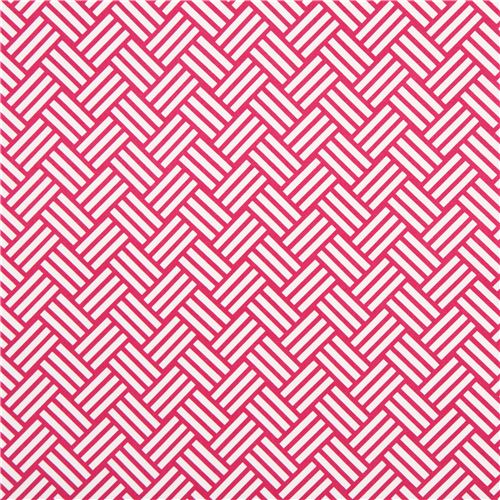 pink tatami stripes algodn sateen fabric Michael Miller 2