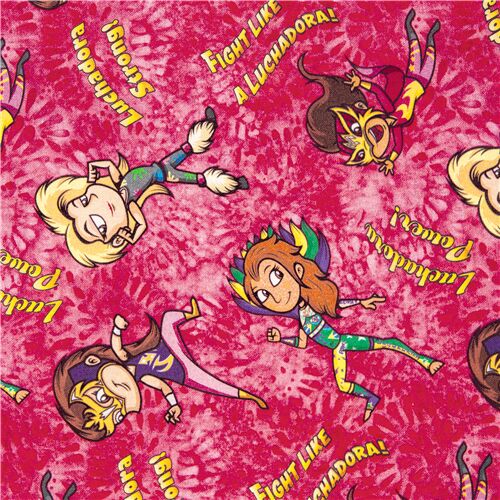 Legends of Lucha Libre Comic Girl Luchadora Fabric