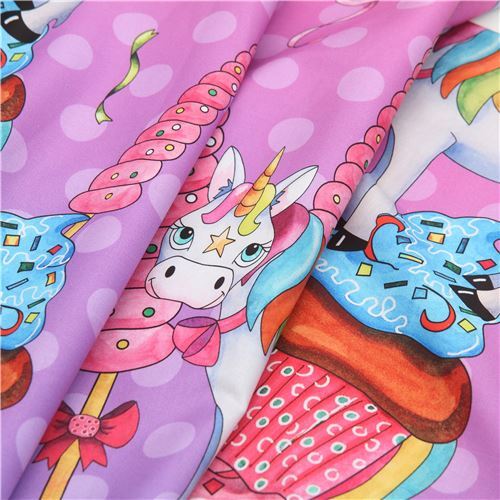 pink unicorn panel fabric by Quilting Treasures - modeS4u