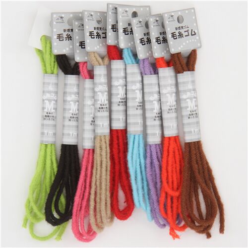 pink wool elastic cord 1m from Japan 5