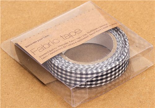 pretty black-white checkered Fabric Deco Tape argyle 2