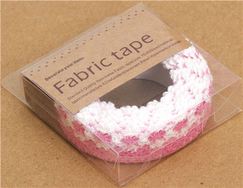pretty light pink-white crocheted Fabric Deco Tape 2