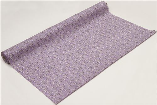 purple Eiffel Tower & flowers Kokka fabric from Japan 3