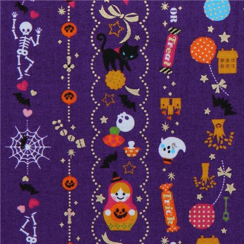 purple Halloween kawaii fabric matryoshka cat sweets 2