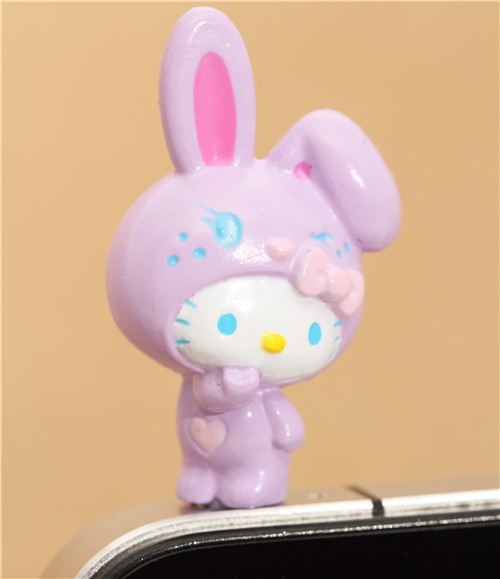 purple Hello Kitty bunny mobile phone plugy earphone jack modeS4u