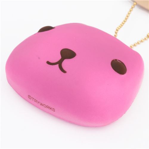 Adorable squishy en forme de pain bun violet avec Kapibarasan 4