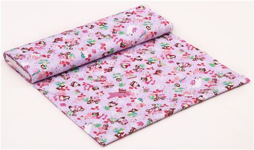 purple Little Twin Stars music instruments Sanrio oxford fabric from Japan 3