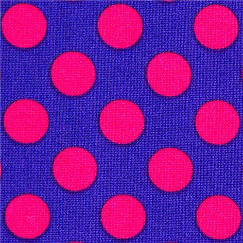 purple Michael Miller fabric rosa polka dots 1