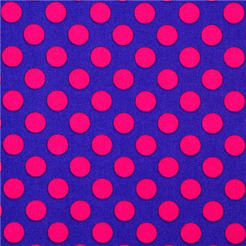 purple Michael Miller fabric rosa polka dots 2