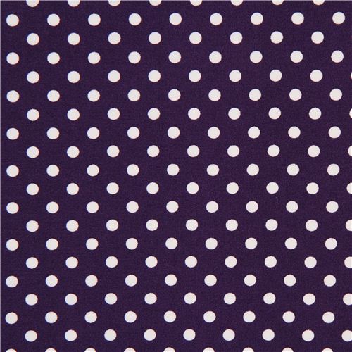 purple Michael Miller fabric with white polka dots 2