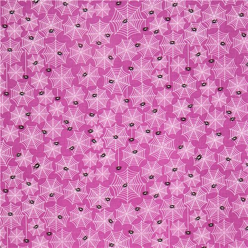 purple Riley Blake cobwegbs fabric Halloween Parade 2