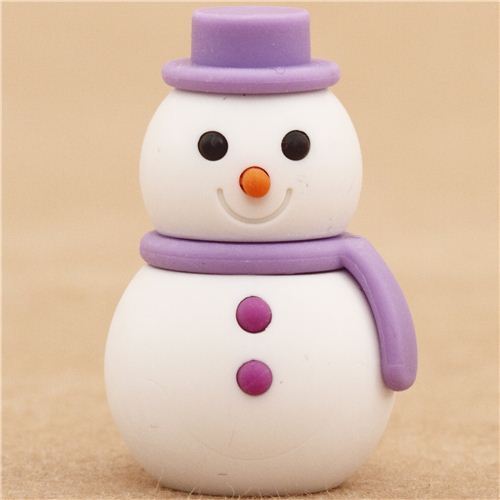 purple Snowman Christmas eraser by Iwako from Japan - cute Erasers ...