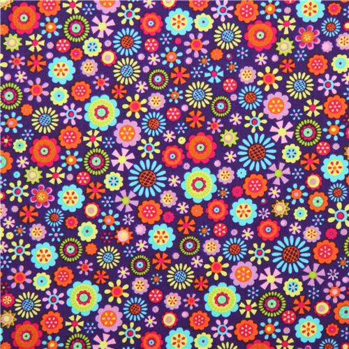 purple blossom flower fabric Timeless Treasures Fabric by Timeless ...