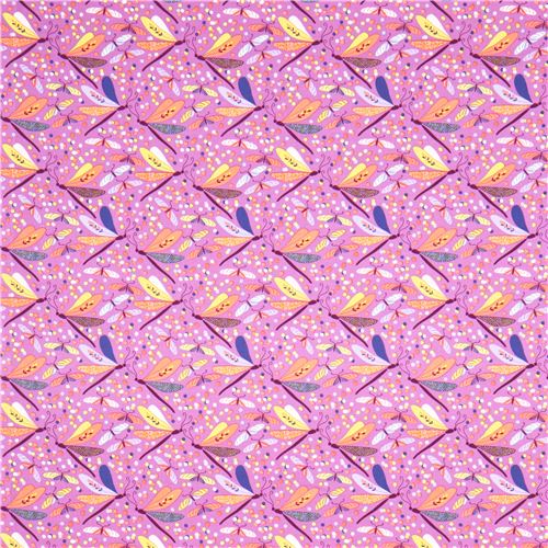 purple butterfly tissu srie animaux Helen's Garden Michael Miller 2