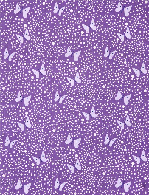 purple butterfly dot animal fabric by Andover USA 2