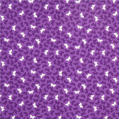 purple butterfly animal fabric by Robert Kaufman Fabric by Robert