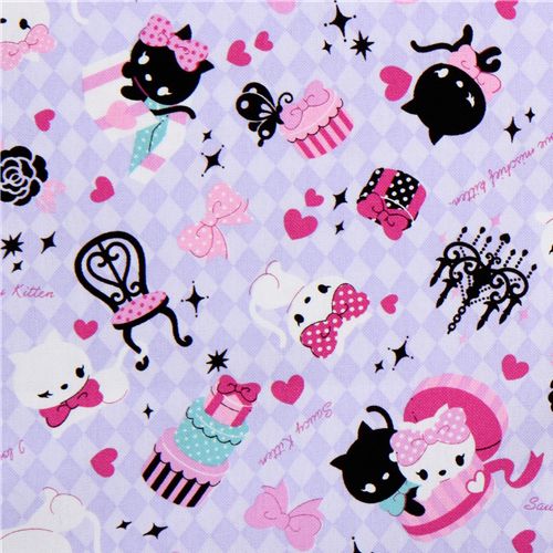 purple canvas fabric kitty presents Japan kawaii 1