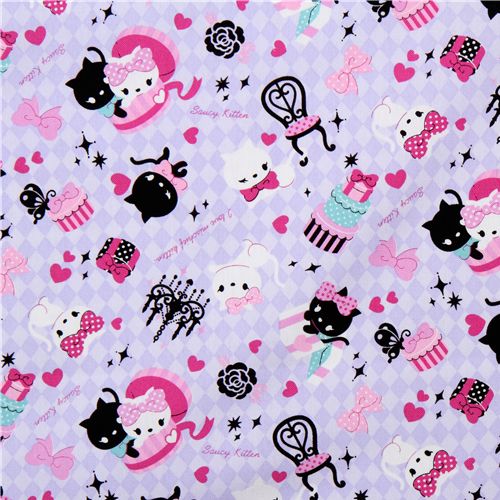 purple canvas fabric kitty presents Japan kawaii 2